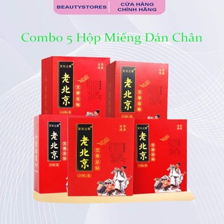 5 hôp miếng dán thải độc bàn chân ngải cứu đông y bắc kinh giảm đau giảm nhức mỏi cơ bắp tê bì chân tay