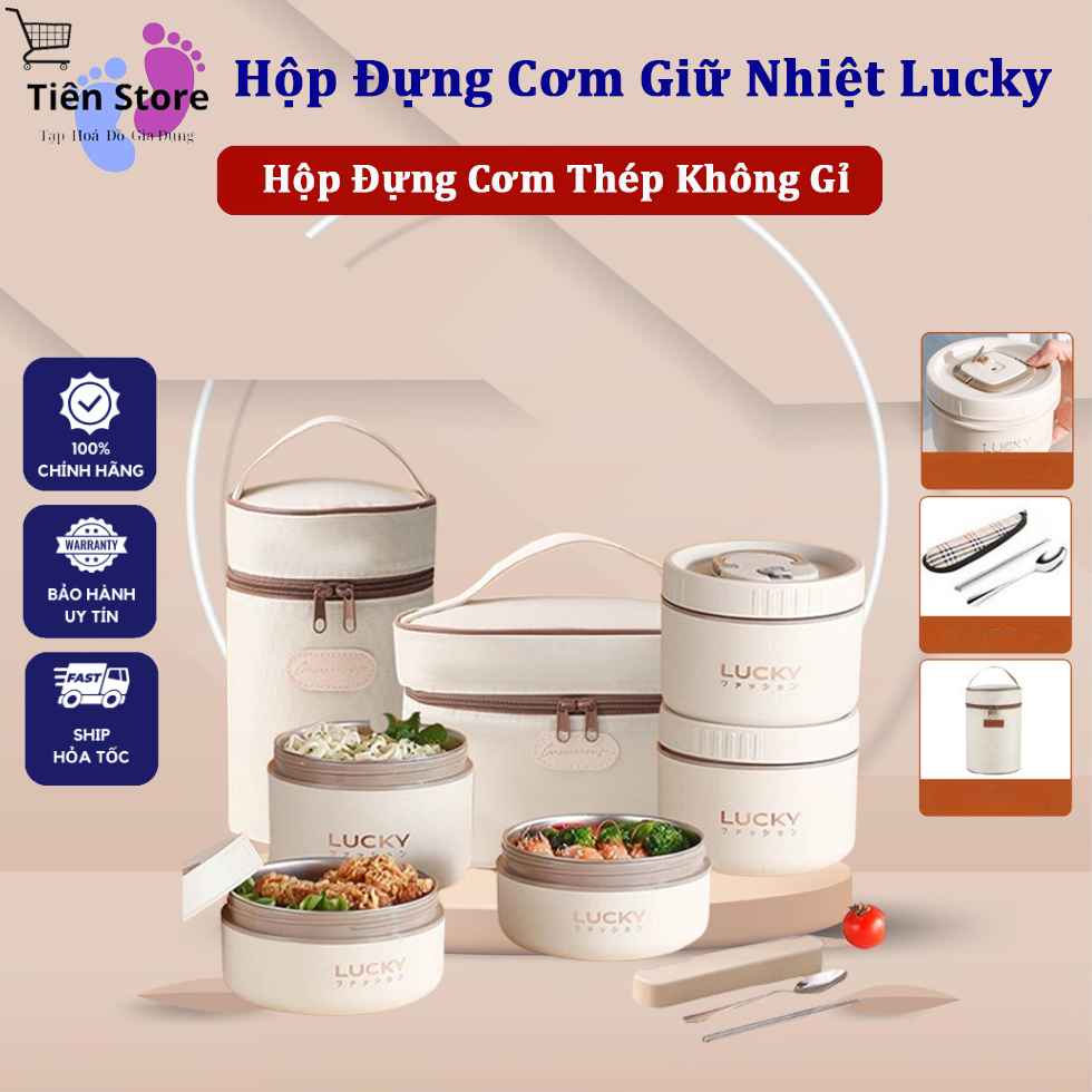 Hộp đựng cơm giữ nhiệt 3 Hộp Đựng Cơm Giữ Nhiệt 3 Tầng , Hộp Cơm Trưa Văn Phòng Cách Nhiệt Bằng Thép