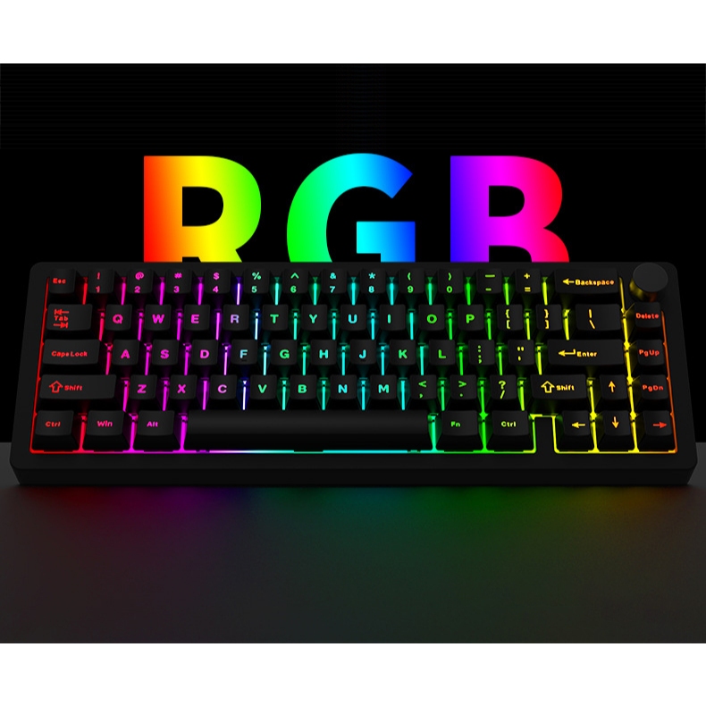 Bàn phím cơ Atas AL65 Khung nhôm CNC 3 mode kết nối - Led RGB -  Pin sạc 4000 mah - Có núm xoay | BigBuy360 - bigbuy360.vn