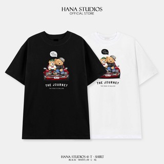 Áo Thun Nam Nữ Form Rộng Cotton Tay Lỡ Unisex , Áo Phông Cổ Tròn Hana Basic Oversize Trend 2024 - The Journey