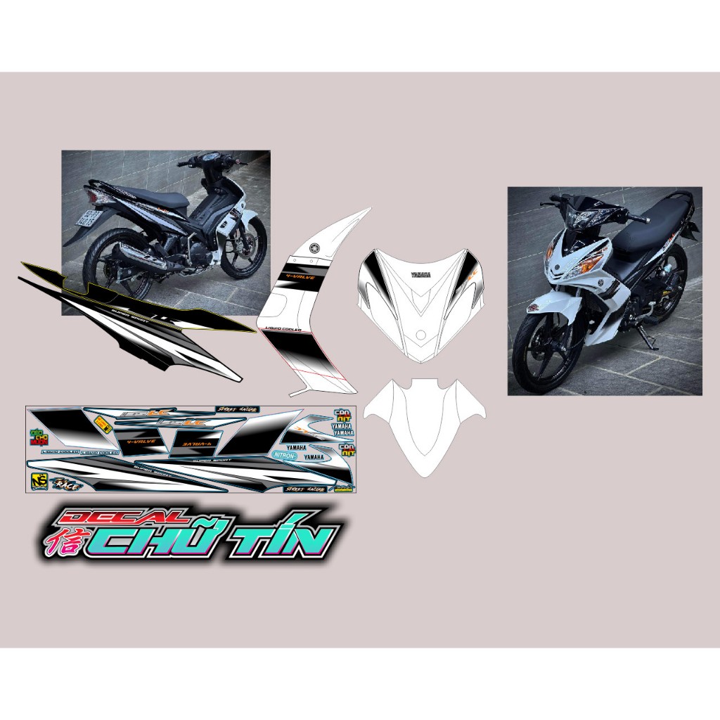 TEM CHẾ EXCITER 2010 LC ĐEN TRẮNG , TEM RỜI EXCITER 2010 KIỂNG ĐẸP 