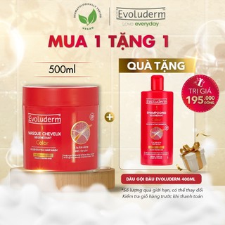 Kem ủ dành cho tóc uốn nhuộm Evoluderm Masque Cheveux Régénérant Color 500ml