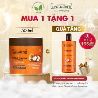Kem ủ dành cho tóc rất khô và bị hư tổn Evoluderm Masque Cheveux Nourrissant Argan Divin 500ml