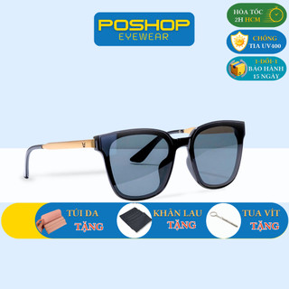 Kính mát nam nữ POSHOP 60P35 mắt vuông chống tia uv400 màu sắc Hàn Quốc dễ đeo