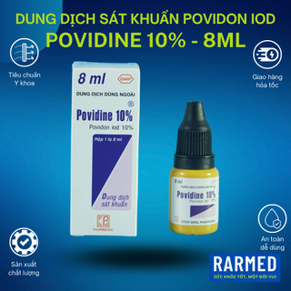 Dung dịch sát khuẩn Povidon iod hiệu Povidine 10% sát trùng da - Chai 8ml