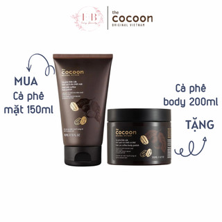 Bộ Cà Phê Đắk Lắk Làm Sạch Da Chết Mặt 150ml + Cơ Thể Body 200ml Cocoon
