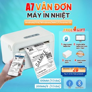Máy in nhiệt  đơn hàng,Máy in vận đơn,mã vận đơn, mã vạch, phiếu gửi hàng, logo có sẵn lớp keo tự dính