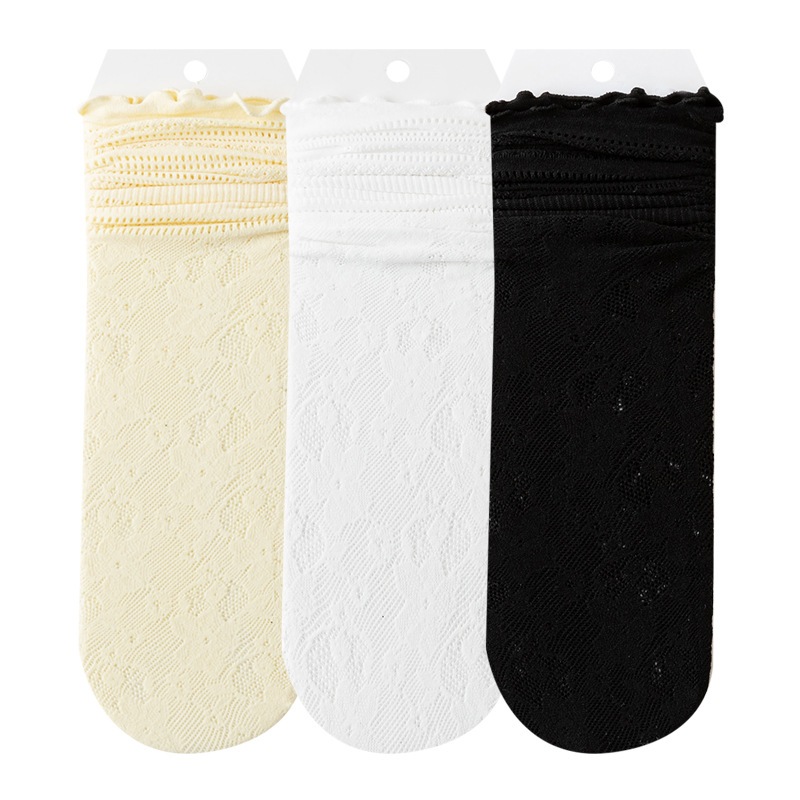 Tất vớ lưới mùa hè Jengiang chất liệu ren thoáng khí, thoải mái, thấm hút mồ hôi phong cách công chúa dành cho nữ T415 | BigBuy360 - bigbuy360.vn