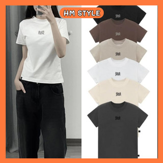  Áo babytee thêu chữ Black pearl nữ phom fit,áo thun cổ tròn tay cộc HA623