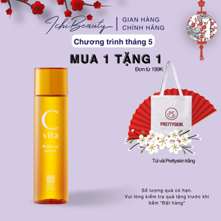 Nước hoa hồng Vitamin C Meishoku C Vita Bright Up Lotion dưỡng ẩm làm sáng da Vit C trái cây Nhật Bản 150ml | Ichibeauty