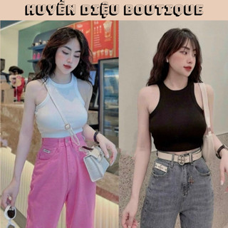 Áo Thun 3 Lỗ Nữ Croptop Ngược Thun Gân Cao Cấp Mềm Mịn Thoáng Mát Mùa Hè – Huyền Diệu Boutique