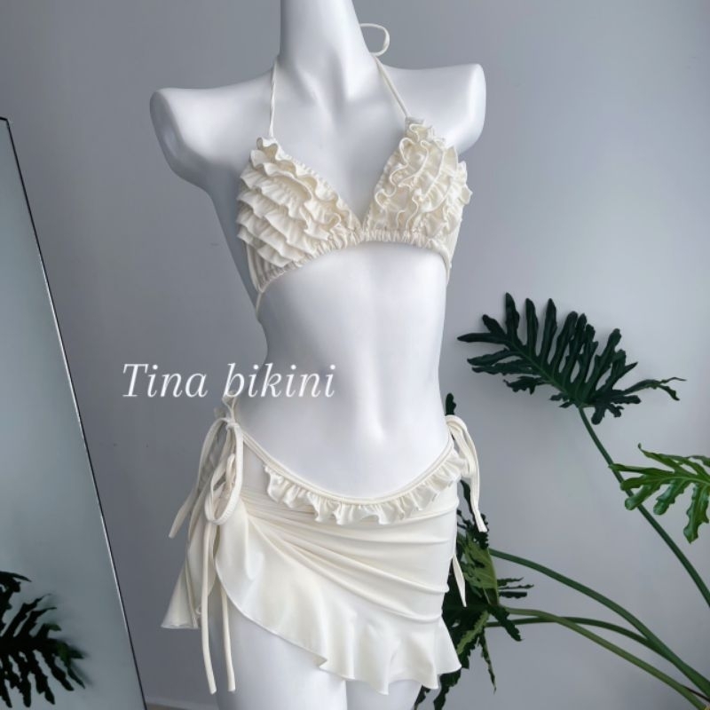 Bikini Set 3 Món Bánh Bèo Thương Hiệu Tina – Bộ Đồ Bơi Xinh | BigBuy360 - bigbuy360.vn