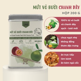  Mứt Vỏ Bưởi Chanh Dây Dalat Farm - Hộp thiếc 200g 