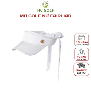 Mũ golf nữ FAIRLIAR Nón thể thao thời trang Hàn Quốc  có thắt nơ và logo thương hiệu nổi bật viền mũ - HC GOLF