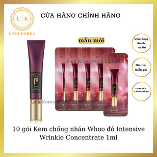 10 gói Kem chống nhăn Whoo đỏ Intensive Wrinkle Concentrate 1ml_LINH KOREA