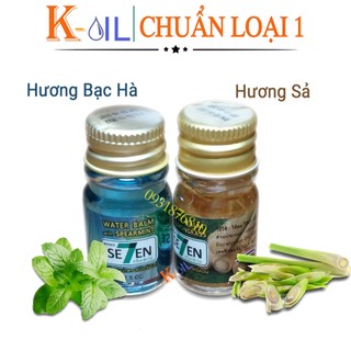 Dầu thảo dược hương bạc hà, hương sả seven oil 5cc thái lan green seven oil
