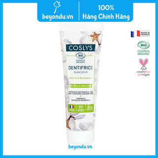 Kem đánh răng làm trắng hương bạc hà hữu cơ Coslys 100g - kem đánh răng organic