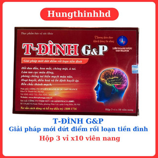 T-đình g&p, hoạt huyết t-đình g&p: giảm rối loạn tiền đình , tăng cường tuần hoàn , ổn định huyết áp - hộp 30 viên