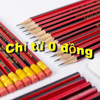 Bút chì HB gỗ cute xinh dễ thương cho bé học sinh giá rẻ Kèm Tẩy