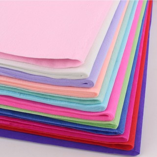 Giấy MẾCH LỤA gói hoa, ( mếch trơn) làm oản tài lộc khổ 50*50cm đủ màu
