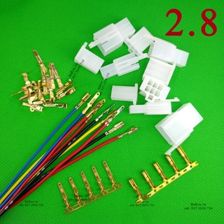 Giắc nối dây điện xe máy tự chọn loại vỏ-cos-cos dây-cos bấm sẵn dây