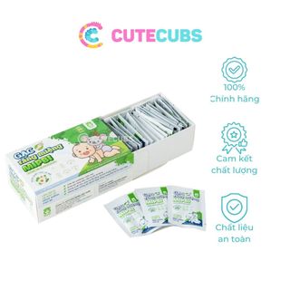 [Tặng kèm vòng dâu]  Hộp 30 Gói gạc rơ lưỡi Mipbi chính hãng, gạc răng miệng  làm sạch răng, lưỡi, nướu và khoang miệng