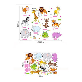 Decal dán tường Vườn thú tiếng anh 01