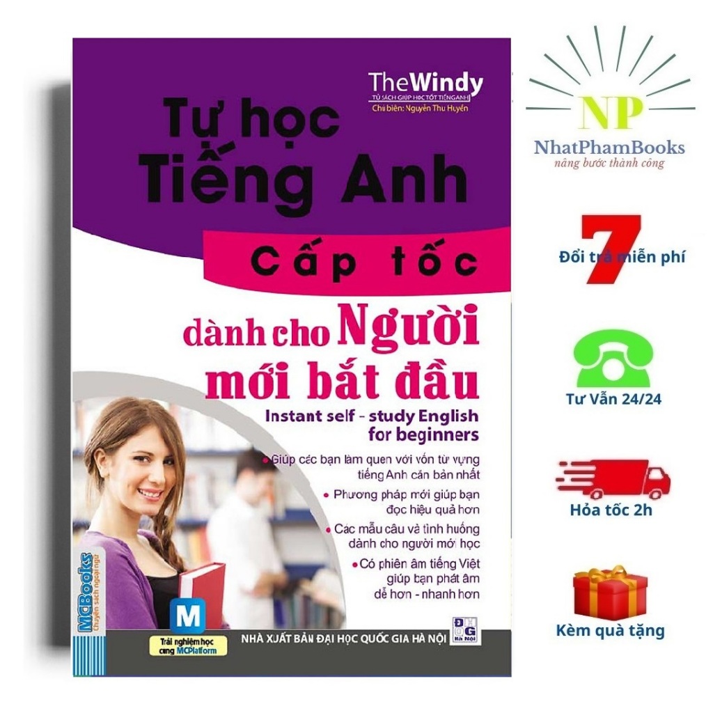 Sách- Tự Học Tiếng Anh Cấp Tốc Dành Cho Người Mới Bắt Đầu (Kèm File Nghe Trên App)