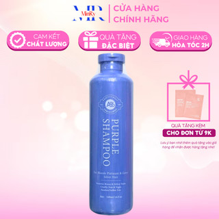 Dầu gội tím A86 khử vàng, giữ màu tóc bền, tươi mới, lâu phai Purple Shampoo 500ml, mềm mượt tóc | HAIRSHOP MINRY