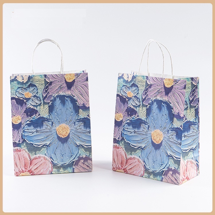 (21 x 14 x 19.5cm) Túi Giấy Gói Qùa, Túi Giấy Đựng Quà Sinh Nhật, Túi Đựng Thực Phẩm, Túi Hình Hoạt Hình Dễ Thương