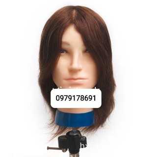 Đầu canh học cắt tóc chịu nhiệt, uốn nhuộm Sáy Tóc Đầu Canh Nam tóc thật 100%