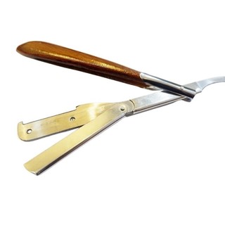 Dao cạo lông mặt cán gỗ thanh sơn, dao cạo râu baber cán gỗ