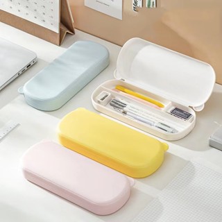  Hộp đựng bút hình bánh Macaron phong cách Muji đơn giản sức chứa lớn Hộp đựng bút bằng nhựa nhám văn phòng phẩm Mydecor 