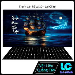 Tranh dán hồ cá 3d decal có sẵn keo, tranh dán bể cá thủy sinh, bể cá rồng