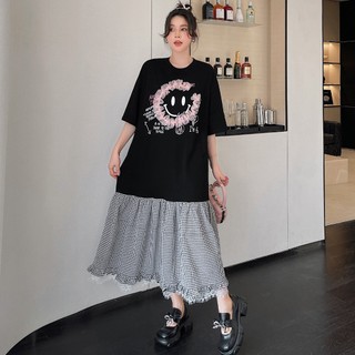 Váy bầu công sở mùa hè Shopdambau-L1140 Đầm bầu thiết kế chất thun cotton freesize dưới 75kg