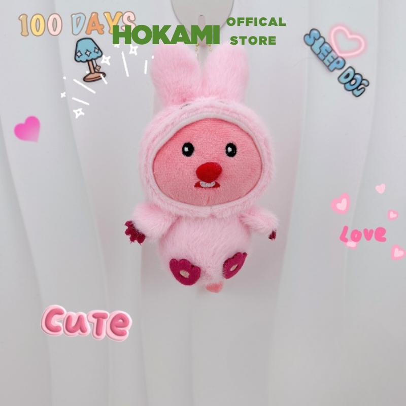 Gấu Bông Loopy Hải Ly -  Móc Khóa Thú nhồi Bông hình Gấu Loopy Cosplay Siêu đáng Yêu Móc Chìa Khoá