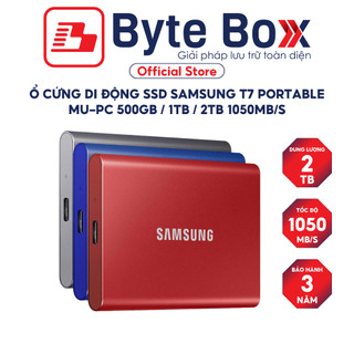 Ổ cứng di động SSD Samsung T7 Portable MU-PC 500GB / 1TB / 2TB 1050MB/s Bảo hành 3 năm