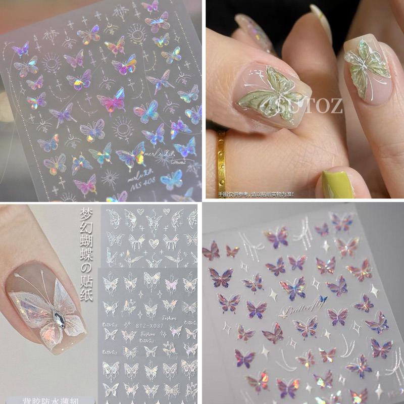 Sticker bướm lụa , 5d các mã mẫu mới nhất