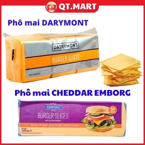 Phô mai lát DARYMONT / Phô mai CHEDDAR EMBORG.