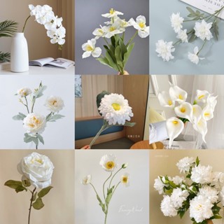 Hoa trang trí cổng cưới, sự kiện, hoa giả màu trắng nhiều mẫu decor xe cưới, background chụp ảnh