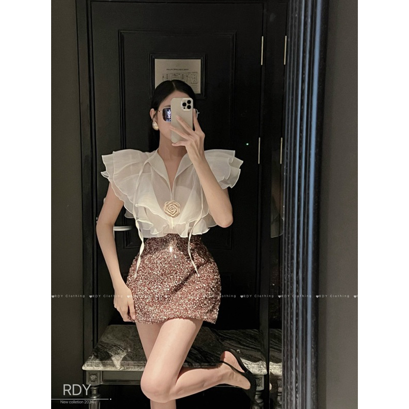 Set áo tơ bèo cv bling
