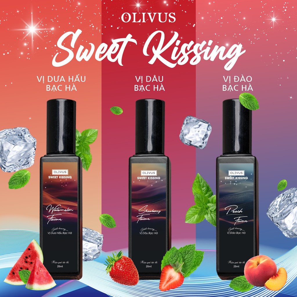 Xịt thơm miệng OLIVUS xịt hôn giúp hơi thở thơm mát chiết xuất thiên nhiên vị Hoa Quả