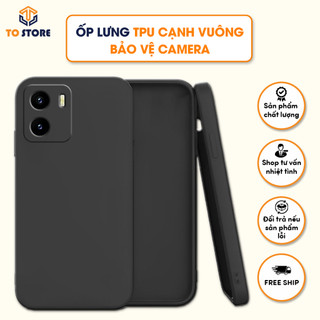Ốp lưng Vivo Y15S, Y15A, Y16, Y17S TPU viền cạnh vuông bảo vệ camera | Vỏ điện thoại bảo vệ camera