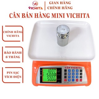 Cân Điện Tử 10Kg/1g VICHITA - Cân Bán Hàng Có Chức Năng Tính Giá Tiền - Phím Tiếng Việt