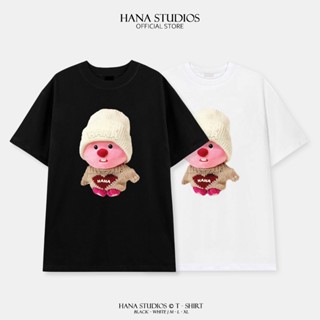 Áo Thun Nam Nữ Form Rộng Cotton Tay Lỡ Unisex , Áo Phông Cổ Tròn Hana Basic Oversize Trend 2024 - Loopy Hải Ly