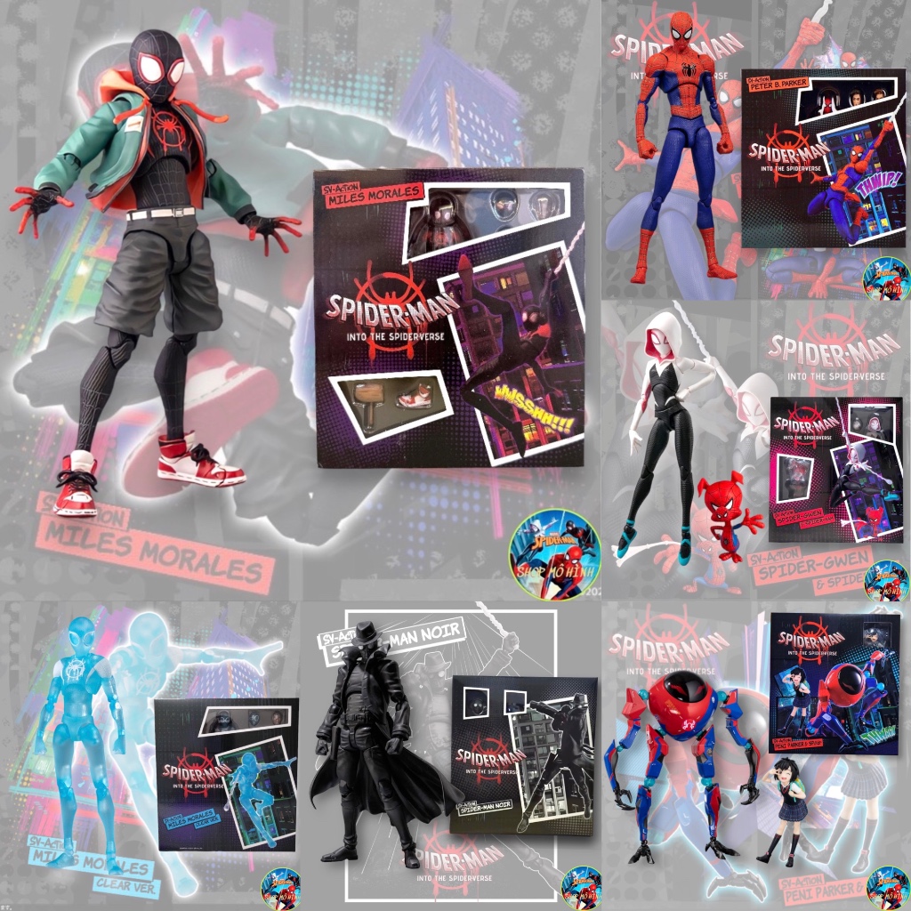 [HÀNG SẴN-HỎA TỐC] Mô Hình Miles Morales Peter B Parker Gwen & Spider-Ham Noir Peni SP//dr Into the 