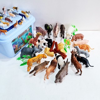 [Loại To] Bộ Động Vật 58 Chi Tiết Cho Bé Đồ Chơi Mô Hình Động Vật, thú rừng