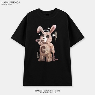 Áo Thun Nam Nữ Form Rộng Cotton Tay Lỡ Unisex , Áo Phông Cổ Tròn Hana Basic Oversize Trend 2024 - Rabbit SAY