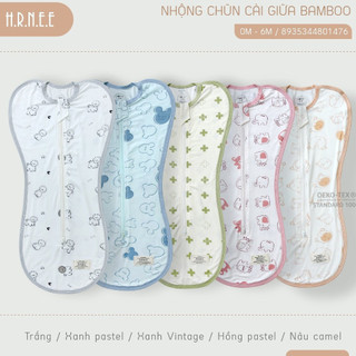 Nhộng chũn petit, bamboo sợi tre Hrnee cho bé sơ sinh đến 6 tháng