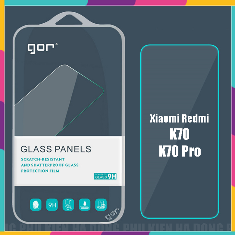 (Kính Gor) Kính cường lực Xiaomi Redmi K70 Pro, K70 Gor full hộp